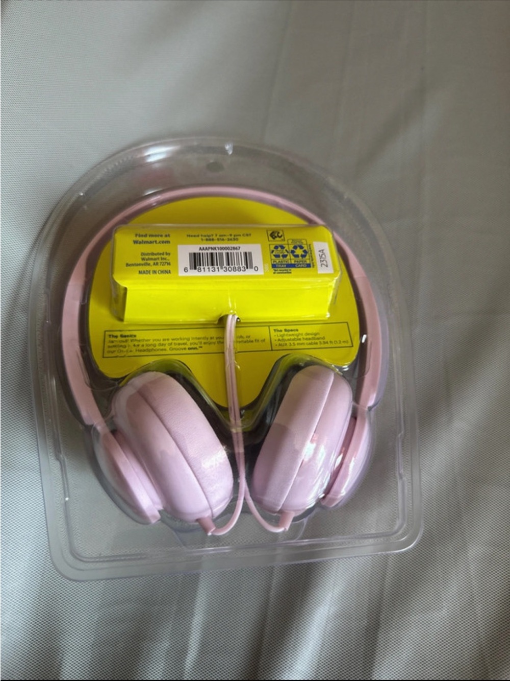 Pink Over-Ear Wired Headphones - Brand Unknown
